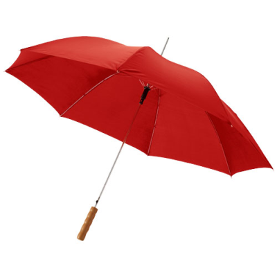 LISA 23 INCH AUTO OPEN UMBRELLA with Wood Handle in Red
