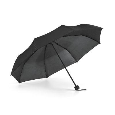 MARIA 190T POLYESTER FOLDING UMBRELLA in Black