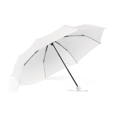 MARIA 190T POLYESTER FOLDING UMBRELLA in White