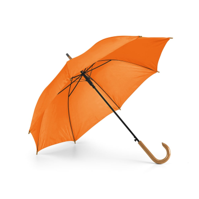 PATTI 190T POLYESTER UMBRELLA with Automatic Opening in Orange