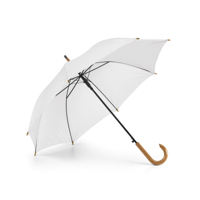 PATTI 190T POLYESTER UMBRELLA with Automatic Opening in White