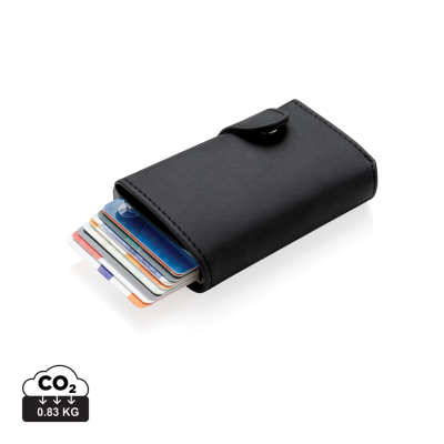 STANDARD ALUMINIUM METAL RFID CARDHOLDER with PU Wallet in Black