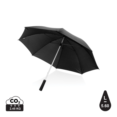 SWISS PEAK AWARE™ ULTRA-LIGHT MANUAL 25” ALUMINIUM METAL UMBRELLA in Black