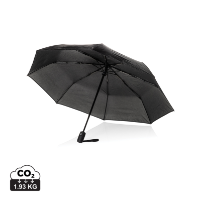 SWISS PEAK VITO AWARE™ RPET 21 INCH AUTO OPEN & CLOSE UMBRELLA in Black