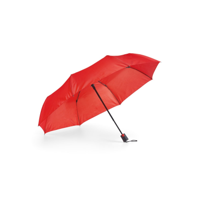 TOMAS 190T POLYESTER COMPACT UMBRELLA with Automatic Opening in Red