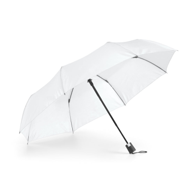 TOMAS 190T POLYESTER COMPACT UMBRELLA with Automatic Opening in White