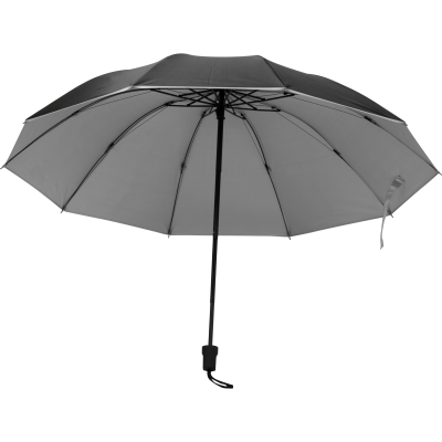UMBRELLA with Silver Inside in Black 