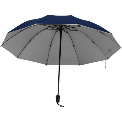 UMBRELLA with Silver Inside in Darkblue 