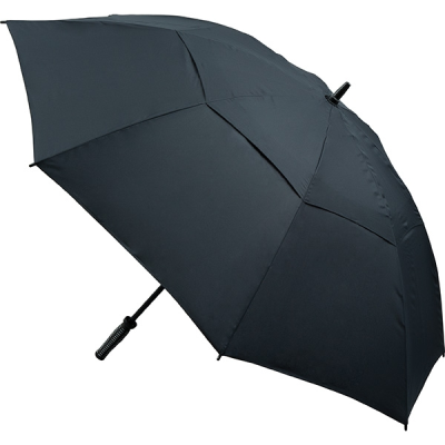 VENTED GOLF UMBRELLA (UK STOCK: ALL BLACK)