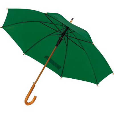 WOOD AUTOMATIC UMBRELLA NANCY in Dark Green 