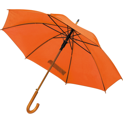 WOOD AUTOMATIC UMBRELLA NANCY in Orange 