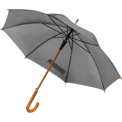WOOD AUTOMATIC UMBRELLA NANCY in Silver Grey 