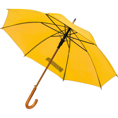 WOOD AUTOMATIC UMBRELLA NANCY in Yellow 