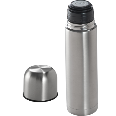 SILVER STAINLESS STEEL METAL THERMAL INSULATED FLASK with Cup
