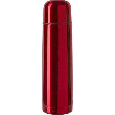 STAINLESS STEEL METAL DOUBLE WALLED VACUUM FLASK (500ML) in Red