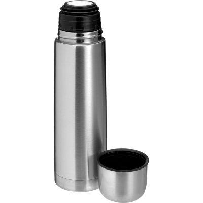 STAINLESS STEEL METAL DOUBLE WALLED VACUUM FLASK (500ML) in Silver
