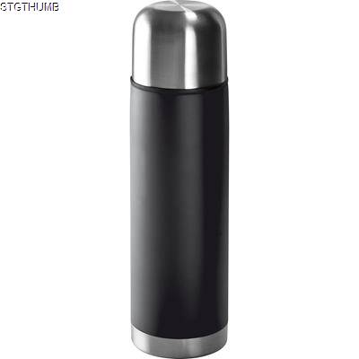 STAINLESS STEEL METAL THERMAL INSULATED FLASK in Black