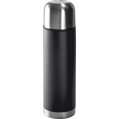 STAINLESS STEEL METAL THERMAL INSULATED FLASK in Black