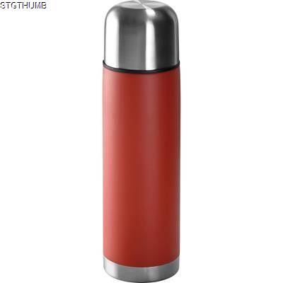 STAINLESS STEEL METAL THERMAL INSULATED FLASK in Red