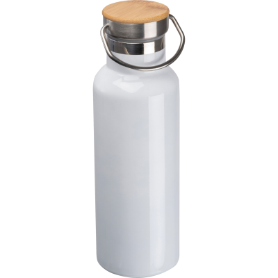 SUBLIMATION VACUUM FLASK MADE OF STAINLESS STEEL METAL, 500ML in White 