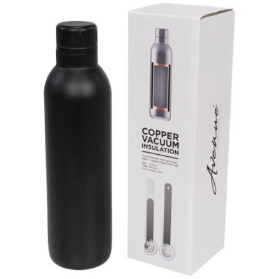 THOR 510 ML COPPER VACUUM THERMAL INSULATED WATER BOTTLE in Solid Black