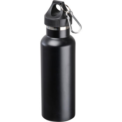 VACUUM FLASK, MATT, 750ML with Carabiner in Black 