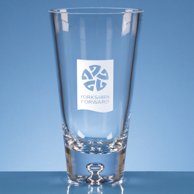 18CM HANDMADE TAPERED BUBBLE BASE VASE