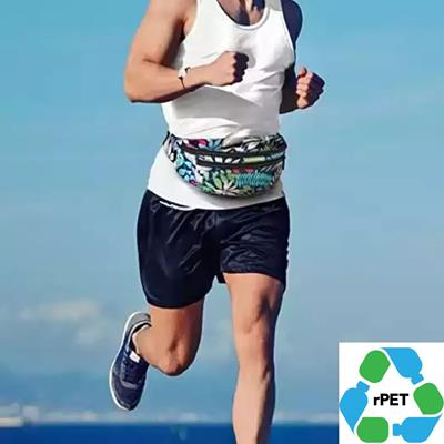 3 ZIP WAIST BAG RPET RECYCLED 600D POLYESTER SUBLIMATION FANNY PACK