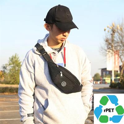 3 ZIPPER WAIST BAG RPET RECYCLED 600D POLYESTER FANNY PACK
