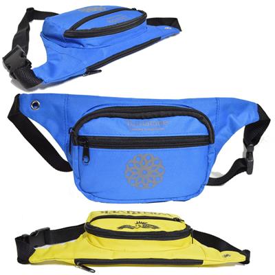 600D POLYESTER FANNY PACK with 3 Zippers (12