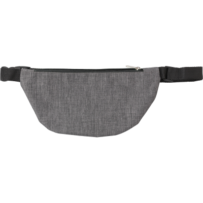 POLYESTER (300D) WAIST BAG in Black