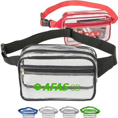 WAIST BAG STADIUM APPROVED CLEAR TRANSPARENT PVC TRANSPARENT FANNY PACK