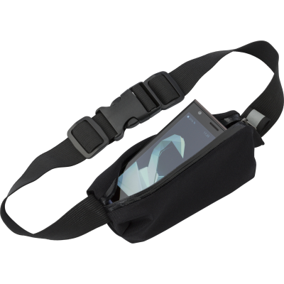 WATER REPELLENT WAIST BAG in Black