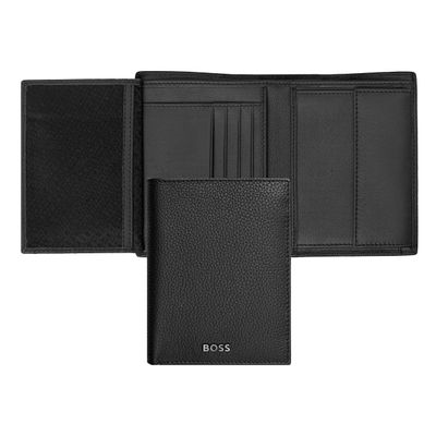 MONEY WALLET VERTICAL FLAP CLASSIC GRAINED BLACK