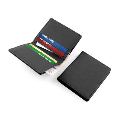 SLIM BLACK WALLET in Recycled Como