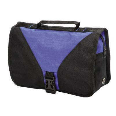 BRISTOL FOLDING TOILETRY WASH BAG in Blue & Black