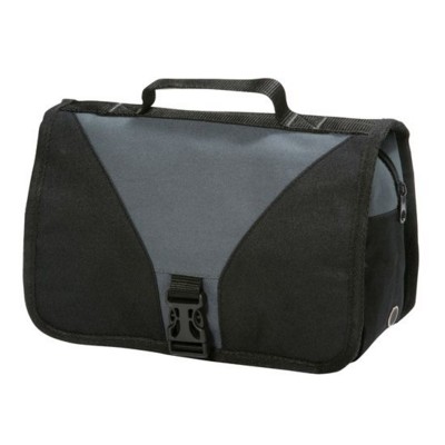 BRISTOL FOLDING TOILETRY WASH BAG in Dark Grey & Black