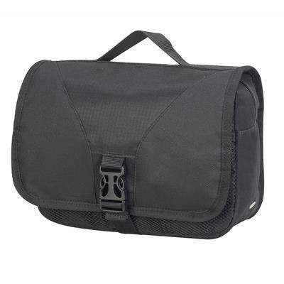 BRISTOL FOLDING TRAVEL TOILETRY BAG in Black