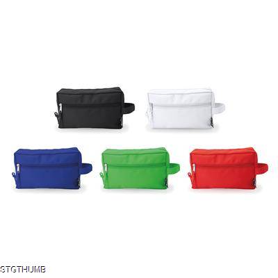 BUBO WASH BAG with Two Zip Compartments & Matching Carry Strap