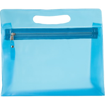 FROSTED WASH BAG in Light Blue