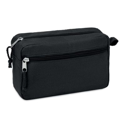 HEMP WASH BAG HEMP 200 GR & M² in Black