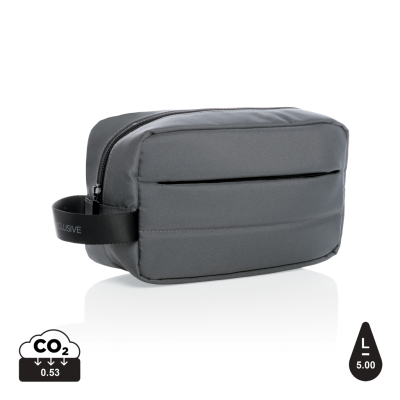 IMPACT AWARE™ RPET TOILETRY BAG in Anthracite Grey