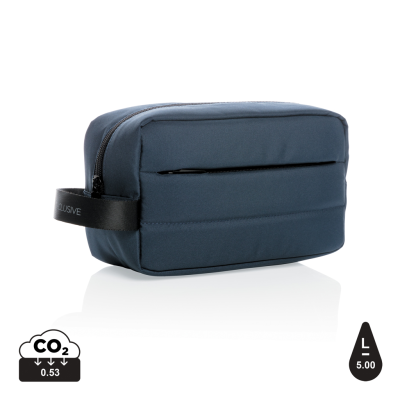 IMPACT AWARE™ RPET TOILETRY BAG in Navy Blue