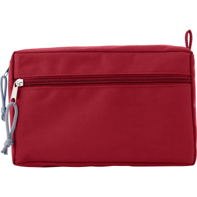RPET TOILETRY BAG in Red