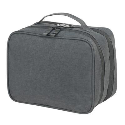SEVILLE ACCESSORIES AND TOILETRY POUCH in Charcoal Mélange