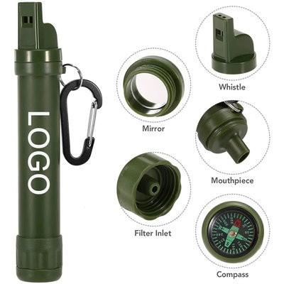 OUTDOOR PERSONAL EMERGENCY WATER FILTER PURIFICATION STRAW