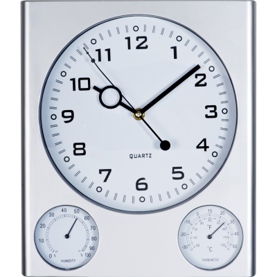 WALL CLOCK in Silvergrey 