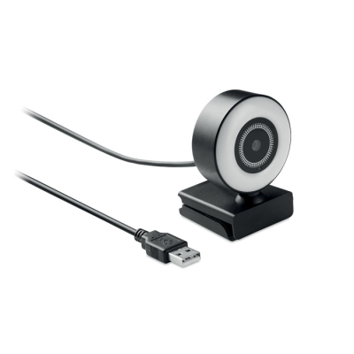 1080P HD WEBCAM AND RING LIGHT in Black