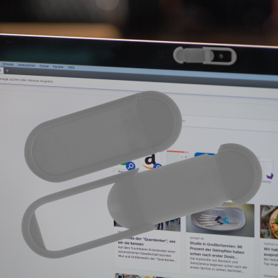 LAPTOP WEBCAM-COVER in Silvergrey