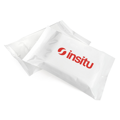 20 BIODEGRADABLE WET WIPE TISSUE PACK in a Soft Pack